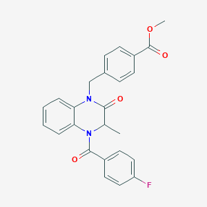 molecular formula C25H21FN2O4 B2777915 甲基-4-[[4-(4-氟苯甲酰)-3-甲基-2-氧代-3H-喹喔啉-1-基]甲基]苯甲酸酯 CAS No. 317833-42-4