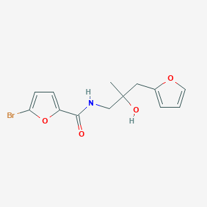 molecular formula C13H14BrNO4 B2777916 5-溴-N-(3-(呋喃-2-基)-2-羟基-2-甲基丙基)呋喃-2-甲酰胺 CAS No. 1798523-49-5