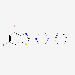 molecular formula C17H15F2N3S B2777918 4,6-Difluoro-2-(4-phenylpiperazin-1-yl)-1,3-benzothiazole CAS No. 863001-58-5