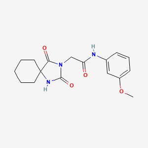 molecular formula C17H21N3O4 B2777929 2-(2,4-二氧代-1,3-二氮杂螺[4.5]癸-3-基)-N-(3-甲氧基苯基)乙酰胺 CAS No. 721423-41-2