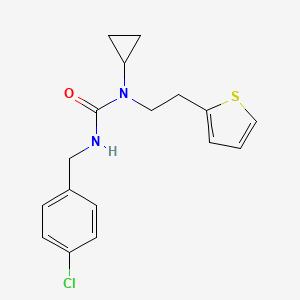 molecular formula C17H19ClN2OS B2777930 3-(4-氯苄基)-1-环丙基-1-(2-(噻吩-2-基)乙基)脲 CAS No. 1396793-69-3