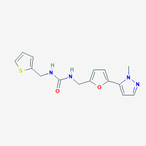 molecular formula C15H16N4O2S B2777943 1-[[5-(2-Methylpyrazol-3-yl)furan-2-yl]methyl]-3-(thiophen-2-ylmethyl)urea CAS No. 2415621-50-8