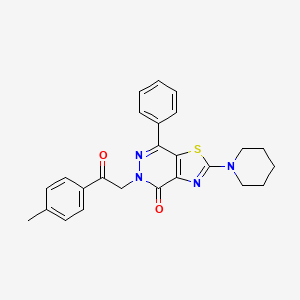 5-(2-oxo-2-(p-tolyl)ethyl)-7-phenyl-2-(piperidin-1-yl)thiazolo[4,5-d]pyridazin-4(5H)-one