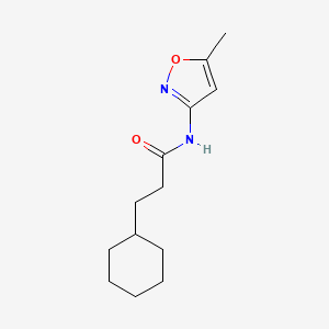molecular formula C13H20N2O2 B2777957 3-cyclohexyl-N-(5-methyl-3-isoxazolyl)propanamide CAS No. 303132-67-4