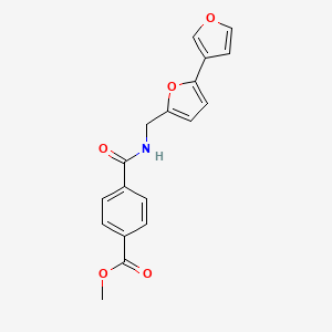 molecular formula C18H15NO5 B2777972 Methyl 4-[({[2,3'-bifuran]-5-yl}methyl)carbamoyl]benzoate CAS No. 2097897-04-4