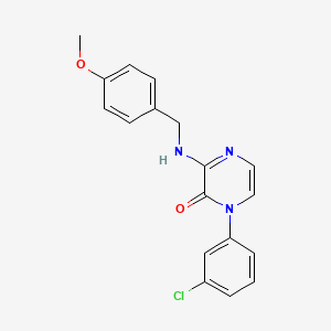 B2777978 1-(3-chlorophenyl)-3-[(4-methoxybenzyl)amino]pyrazin-2(1H)-one CAS No. 1207662-31-4