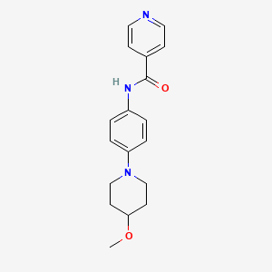 B2777995 N-(4-(4-methoxypiperidin-1-yl)phenyl)isonicotinamide CAS No. 1448069-76-8