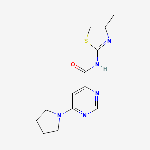N-(4-methylthiazol-2-yl)-6-(pyrrolidin-1-yl)pyrimidine-4-carboxamide