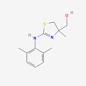 molecular formula C13H18N2OS B2777999 [2-[(2,6-Dimethylphenyl)imino]-4-methyl-1,3-thiazolan-4-yl]methanol CAS No. 283170-81-0