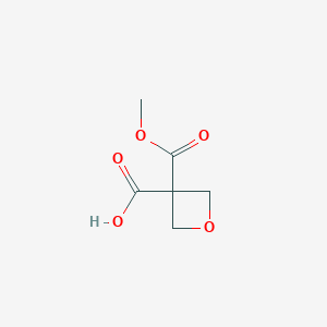 molecular formula C6H8O5 B2778000 3-(Methoxycarbonyl)oxetane-3-carboxylic acid CAS No. 1395668-39-9