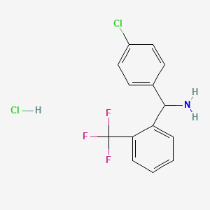 (4-Chlorophenyl)[2-(trifluoromethyl)phenyl]methanamine hydrochloride