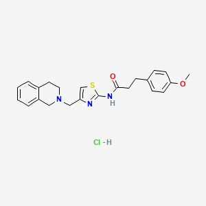 N-(4-((3,4-dihydroisoquinolin-2(1H)-yl)methyl)thiazol-2-yl)-3-(4-methoxyphenyl)propanamide hydrochloride
