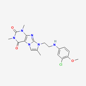 8-(2-((3-chloro-4-methoxyphenyl)amino)ethyl)-1,3,7-trimethyl-1H-imidazo[2,1-f]purine-2,4(3H,8H)-dione