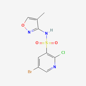 5-bromo-2-chloro-N-(4-methyl-1,2-oxazol-3-yl)pyridine-3-sulfonamide