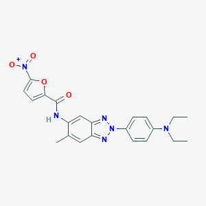 molecular formula C22H22N6O4 B277803 N-{2-[4-(diethylamino)phenyl]-6-methyl-2H-1,2,3-benzotriazol-5-yl}-5-nitro-2-furamide 