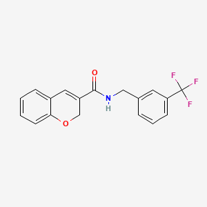 molecular formula C18H14F3NO2 B2778032 N-[3-(trifluoromethyl)benzyl]-2H-chromene-3-carboxamide CAS No. 338420-01-2