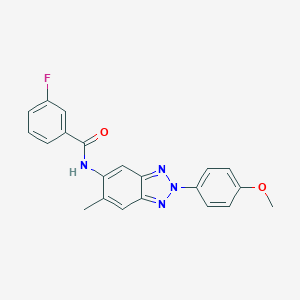 3-fluoro-N-[2-(4-methoxyphenyl)-6-methyl-2H-1,2,3-benzotriazol-5-yl]benzamide