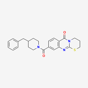9-(4-benzylpiperidine-1-carbonyl)-3,4-dihydro-[1,3]thiazino[2,3-b]quinazolin-6(2H)-one