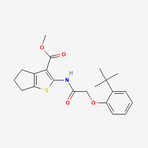 methyl 2-{[(2-tert-butylphenoxy)acetyl]amino}-5,6-dihydro-4H-cyclopenta[b]thiophene-3-carboxylate