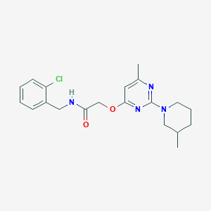 N-(2-chlorobenzyl)-2-{[6-methyl-2-(3-methylpiperidin-1-yl)pyrimidin-4-yl]oxy}acetamide
