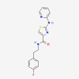 N-(4-fluorophenethyl)-2-(pyridin-2-ylamino)thiazole-4-carboxamide