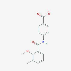 molecular formula C17H17NO4 B277806 Methyl 4-[(2-methoxy-3-methylbenzoyl)amino]benzoate 