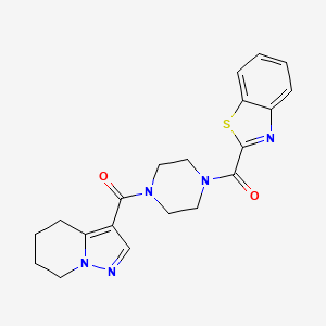 2-(4-{4H,5H,6H,7H-pyrazolo[1,5-a]pyridine-3-carbonyl}piperazine-1-carbonyl)-1,3-benzothiazole