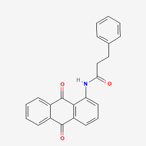 molecular formula C23H17NO3 B2778063 N-(9,10-dioxo-9,10-dihydroanthracen-1-yl)-3-phenylpropanamide CAS No. 393837-47-3