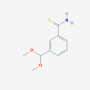 molecular formula C10H13NO2S B2778074 3-(Dimethoxymethyl)benzenecarbothioamide CAS No. 2279122-57-3
