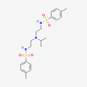 molecular formula C21H31N3O4S2 B2778075 4-methyl-N-[2-[2-[(4-methylphenyl)sulfonylamino]ethyl-propan-2-ylamino]ethyl]benzenesulfonamide CAS No. 132066-03-6