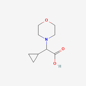 molecular formula C9H15NO3 B2778076 Cyclopropyl(morpholin-4-yl)acetic acid CAS No. 1249063-53-3