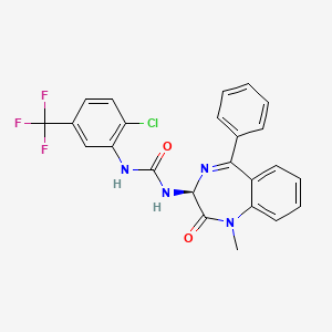 1-(1-methyl-2-oxo-5-phenyl-2,3-dihydro-1H-1,4-diazepin-3-yl)-3-(2-chloro-5-trifluoromethylphenyl)urea