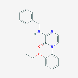 molecular formula C19H19N3O2 B2778081 3-(benzylamino)-1-(2-ethoxyphenyl)pyrazin-2(1H)-one CAS No. 899950-83-5