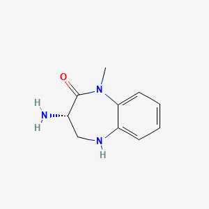 molecular formula C10H13N3O B2778085 (S)-3-Amino-1-methyl-4,5-dihydro-1H-benzo[b][1,4]diazepin-2(3H)-one CAS No. 847926-38-9