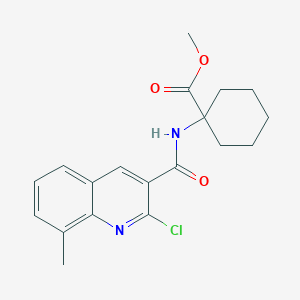 Methyl 1-(2-chloro-8-methylquinoline-3-amido)cyclohexane-1-carboxylate