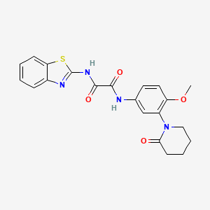 molecular formula C21H20N4O4S B2778093 N1-(benzo[d]thiazol-2-yl)-N2-(4-methoxy-3-(2-oxopiperidin-1-yl)phenyl)oxalamide CAS No. 941921-13-7