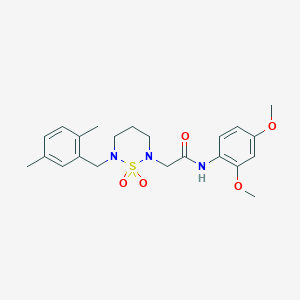 N-(2,4-dimethoxyphenyl)-2-(6-(2,5-dimethylbenzyl)-1,1-dioxido-1,2,6-thiadiazinan-2-yl)acetamide