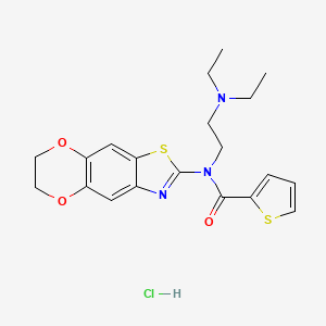 N-(2-(diethylamino)ethyl)-N-(6,7-dihydro-[1,4]dioxino[2',3':4,5]benzo[1,2-d]thiazol-2-yl)thiophene-2-carboxamide hydrochloride