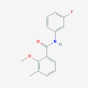 molecular formula C15H14FNO2 B277811 N-(3-fluorophenyl)-2-methoxy-3-methylbenzamide 
