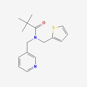 2,2-dimethyl-N-(pyridin-3-ylmethyl)-N-(thiophen-2-ylmethyl)propanamide