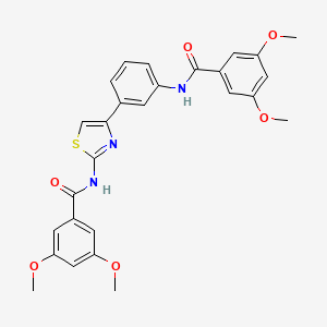 N-(4-(3-(3,5-dimethoxybenzamido)phenyl)thiazol-2-yl)-3,5-dimethoxybenzamide