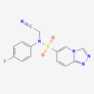 N-(cyanomethyl)-N-(4-fluorophenyl)-[1,2,4]triazolo[4,3-a]pyridine-6-sulfonamide