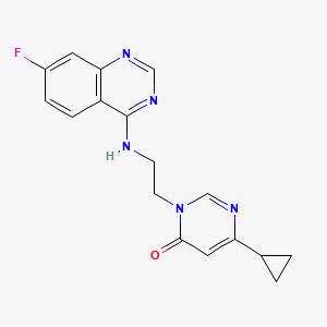 6-Cyclopropyl-3-[2-[(7-fluoroquinazolin-4-yl)amino]ethyl]pyrimidin-4-one