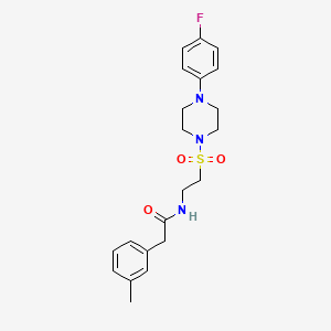 N-(2-((4-(4-fluorophenyl)piperazin-1-yl)sulfonyl)ethyl)-2-(m-tolyl)acetamide