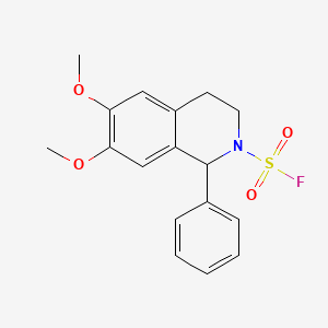 molecular formula C17H18FNO4S B2778124 3,4-dihydro-6,7-dimethoxy-1-phenyl-2(1H)-Isoquinolinesulfonyl fluoride CAS No. 1839621-39-4