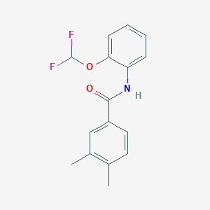 molecular formula C16H15F2NO2 B277813 N-[2-(difluoromethoxy)phenyl]-3,4-dimethylbenzamide 