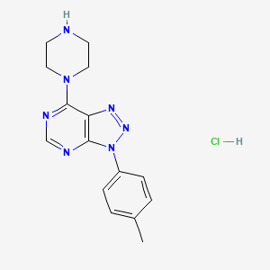 3-(4-methylphenyl)-7-piperazin-1-yl-3H-[1,2,3]triazolo[4,5-d]pyrimidine hydrochloride
