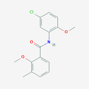 molecular formula C16H16ClNO3 B277814 N-(5-chloro-2-methoxyphenyl)-2-methoxy-3-methylbenzamide 