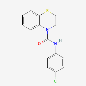 molecular formula C15H13ClN2OS B2778146 N-(4-chlorophenyl)-2,3-dihydro-4H-1,4-benzothiazine-4-carboxamide CAS No. 182128-50-3