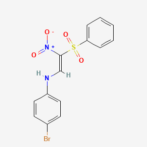 N-[(E)-2-(benzenesulfonyl)-2-nitroethenyl]-4-bromoaniline